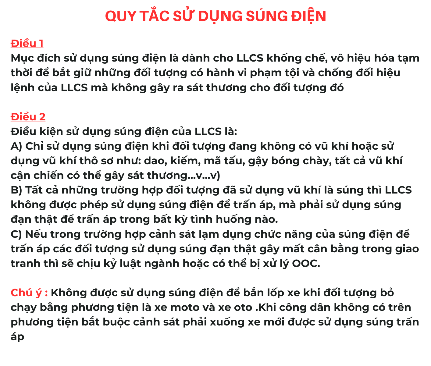 Quy Tắc Súng Điện